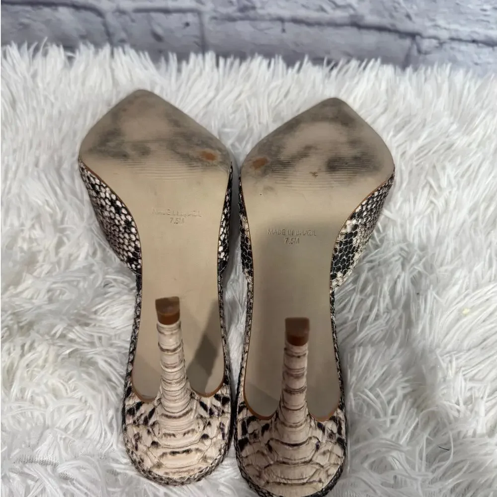 STEVE MADDEN Elyse Mule In Natural Snake Print 7.5